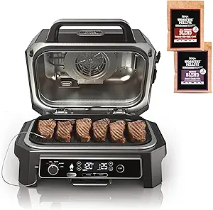 Ninja, Woodfire Pro XL Outdoor Grill & Smoker, Thermometer, 4-in-1