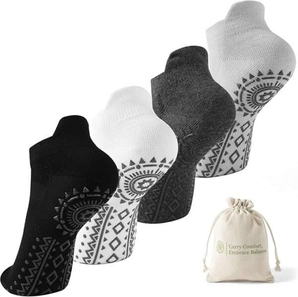 BISOUSOX Grippy Socks Woman Pilates, Grip Socks Pilates Yoga Barre