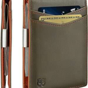 SERMAN BRANDS Money Clip Wallet - Mens Wallets slim Front Pocket