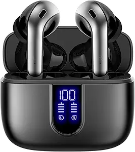 TAGRY Bluetooth Headphones True Wireless Earbuds 60H Playback LED Power