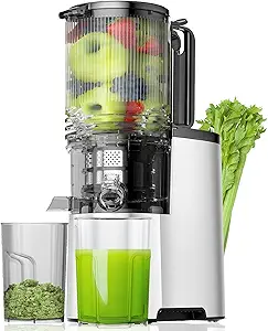 Cold Press Juicer, 5.8" Wide Feed Chute Juice Extractor Machine with 400W, High