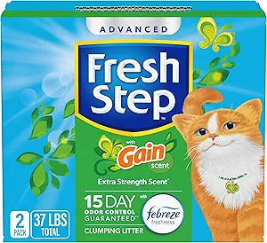 Fresh Step Advanced Clumping Litter with Febreze Freshness with Gain Scent, Fights