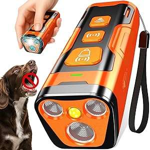 Dog Bark Deterrent Device, 3X Ultrasonic Anti Barking, 6 Training Modes 23 FT Range
