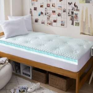 Hansleep College Dorm Twin XL Mattress Topper Viscose Derived from Bamboo
